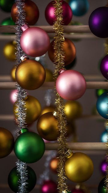 Christmas balls, sequins, decoration, colorful