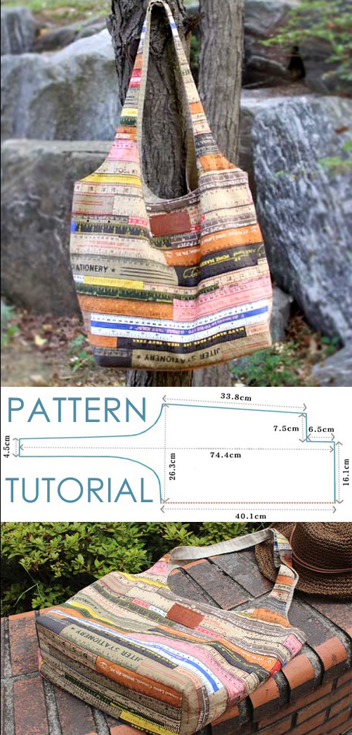 Easy Hobo Bag Tutorial 💖 DIY 2 Size Shoulder Bag Pattern Drawing 
