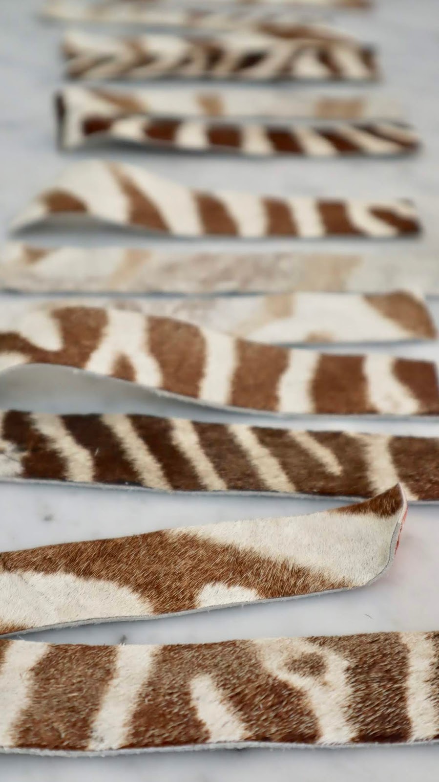 My Sweet Savannah DIY brass zebra hide napkin rings