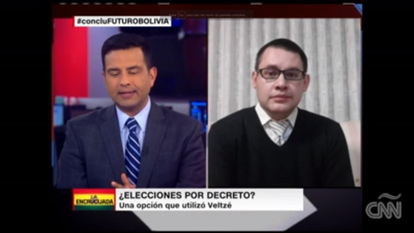 nuevo: entrevista en cnn en español (lunes 18/11/2019)