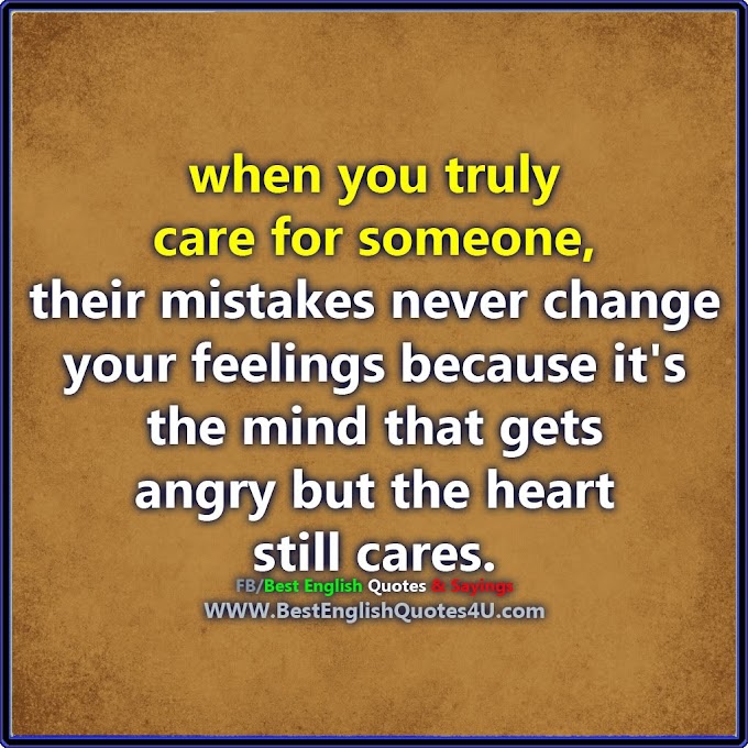 when you truly care for someone...