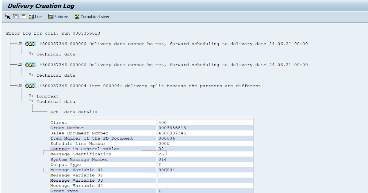 SAP ABAP Central Debug tips about VL014 “Error delivery split because