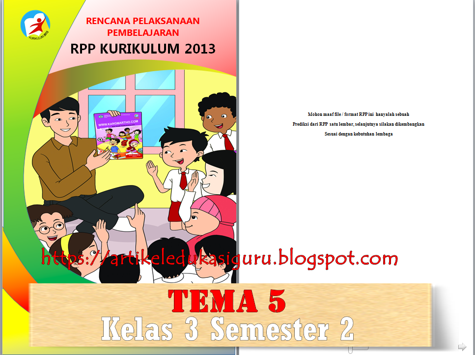 Download RPP Kelas 3 SD Kurikulum 2013 Revisi 2018 Edukasi Guru