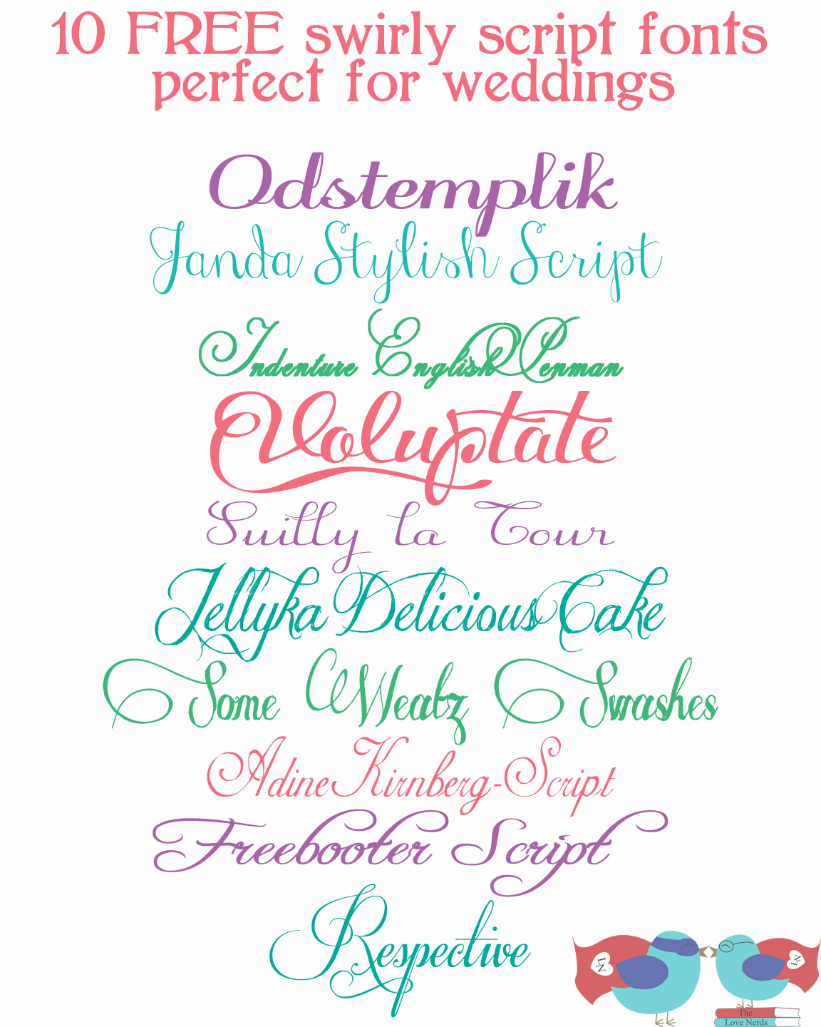 10 Free Pretty Fonts Lenne