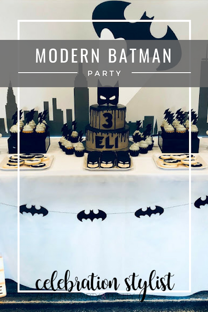 Modern Monochromatic Batman Party Ideas by The Celebration Stylist