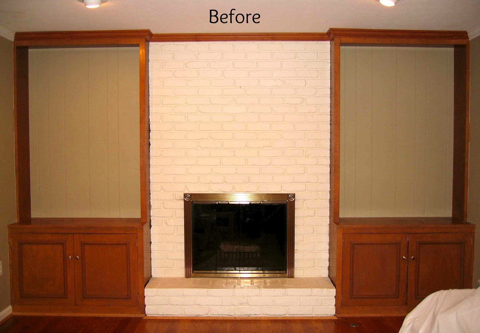 Stone Fireplace with Built in Bookcases