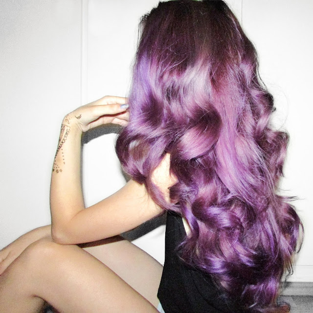 dark to purple hair no bleach
