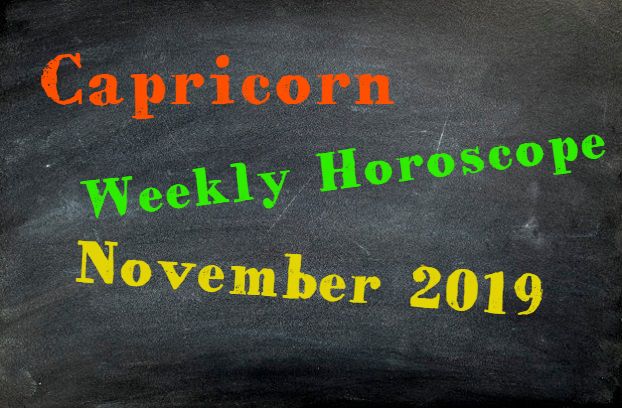 capricorn weekly forecast november 2019