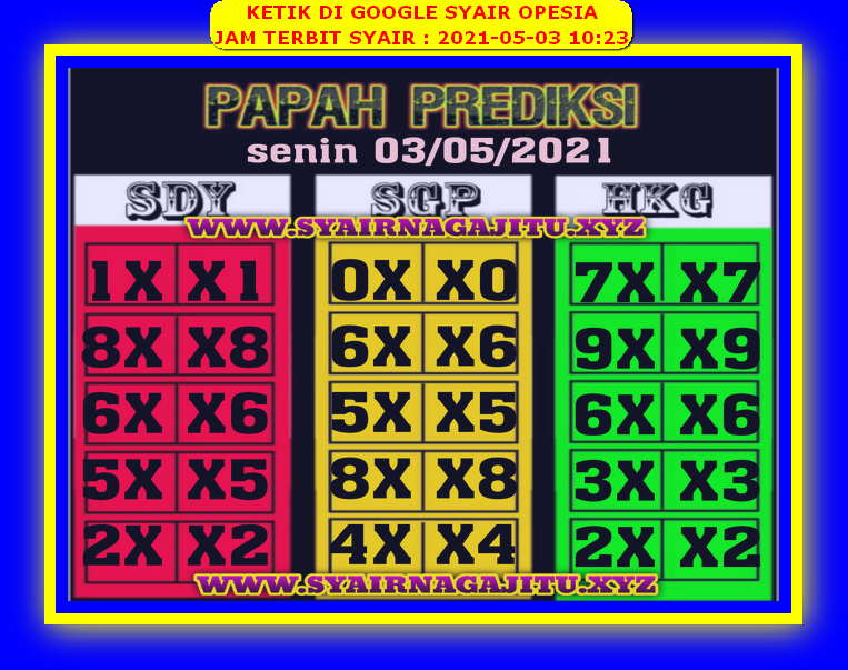 Syair Sgp Hari Ini Senin 3 Mei 2021 Opesia Official