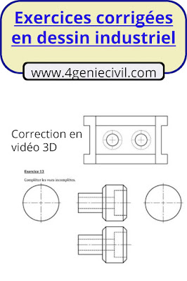 Exercices corrigées en dessin industriel gratuits