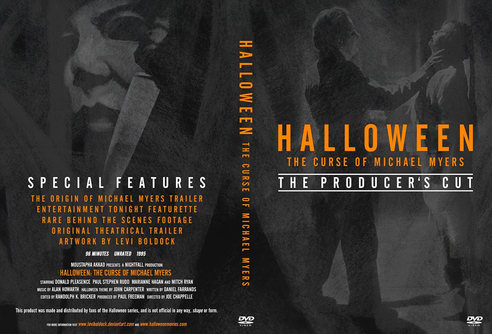The Horrors of Halloween HALLOWEEN 6 THE CURSE OF MICHAEL MYERS (1995) VHS, DVD and Bluray Covers