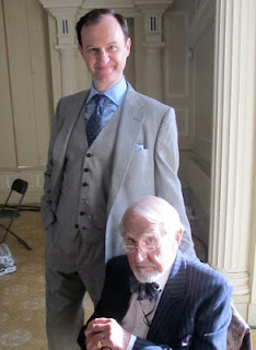 Douglas Wilmer with Mark Gatiss BBC Sherlock