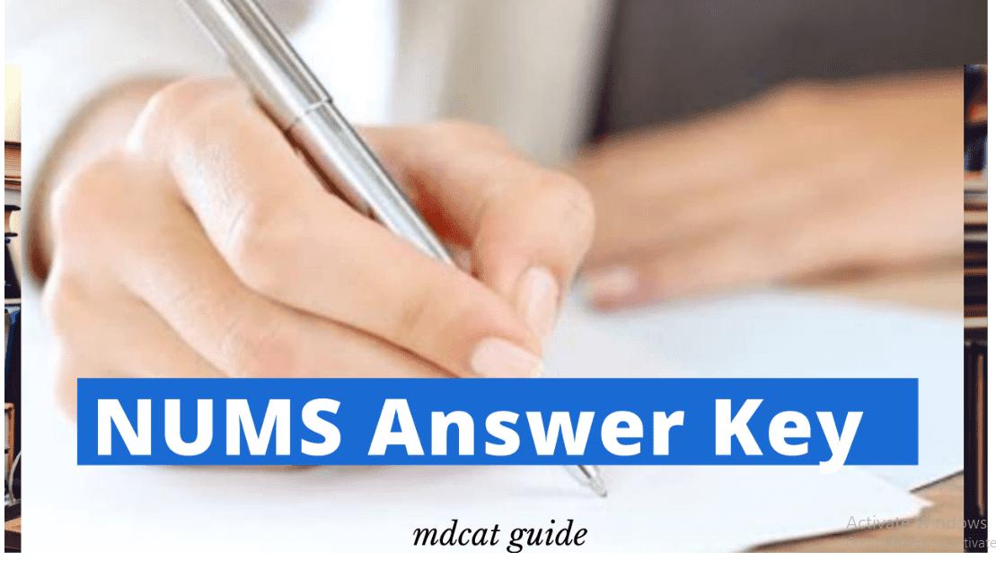 NUMS Answer Key 2022 [OFFICIAL]  MDCAT Guide