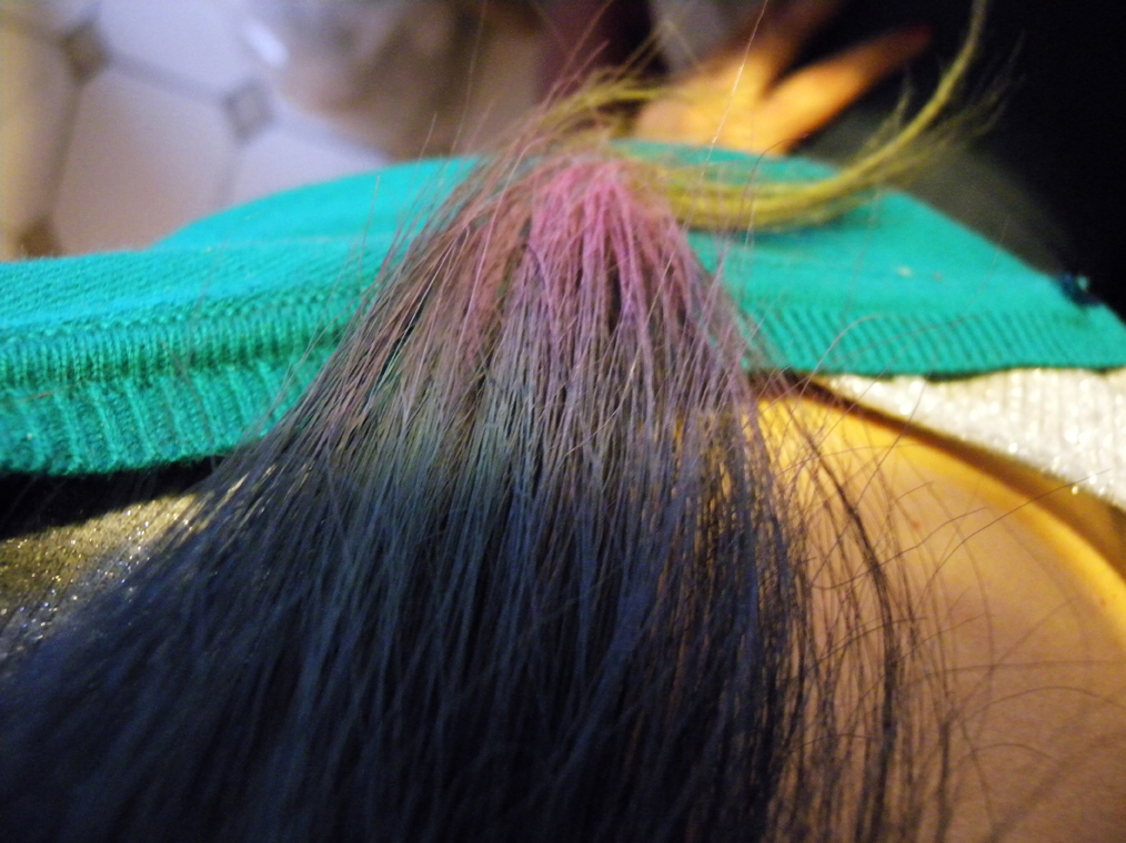 Hola ático Dye your hair wiht chalk