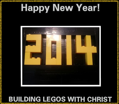 2014 Happy New Year Lego Creation, Building Legos with Christ