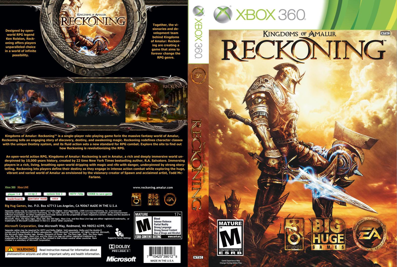 RGH360LTU Xbox 360 kingdoms of amalur reckoning.