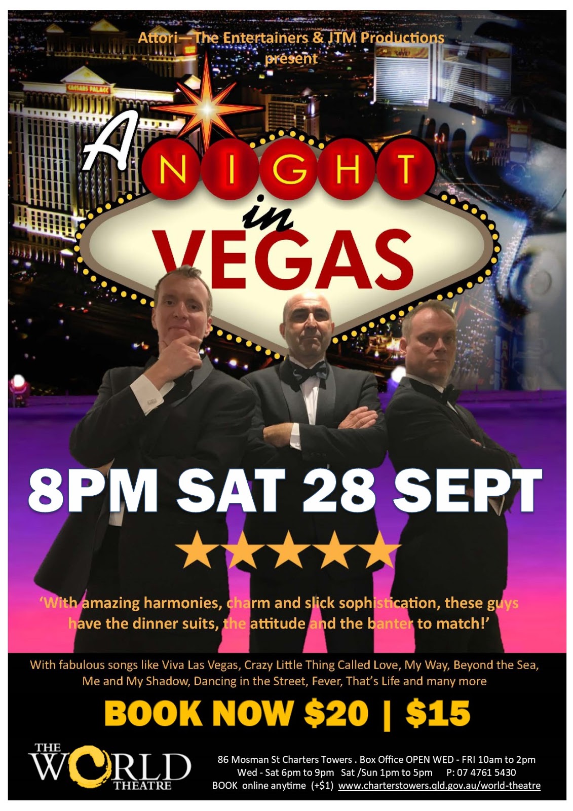 The World Theatre Charters Towers A NIGHT IN VEGAS [LIVE] music