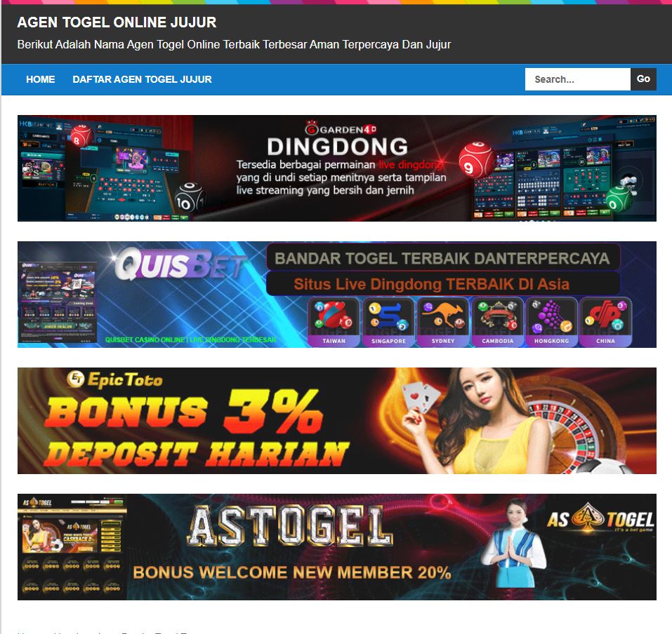 TOGEL DINGDONG AGEN TOGEL ONLINE JUJUR