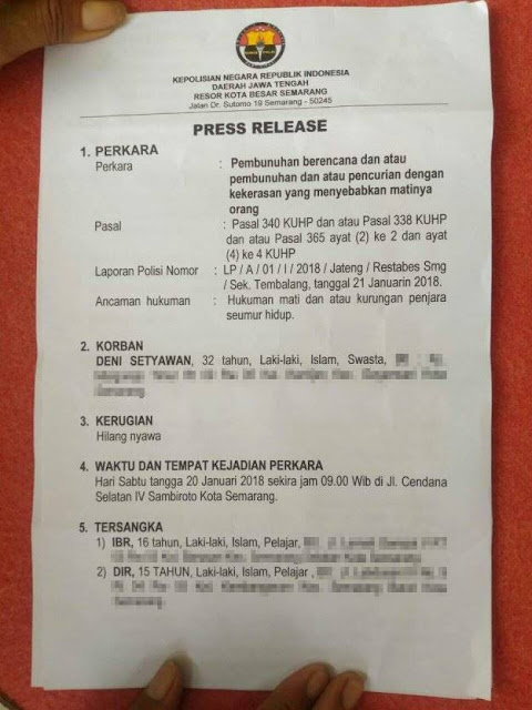 Bahaya Hedonisme Diduga Jadi Penyebab Anak SMK Nekat Bunuh Sopir Taksi Online Bahaya Hedonisme Diduga Jadi Penyebab Anak SMK Nekat Bunuh Sopir Taksi Online