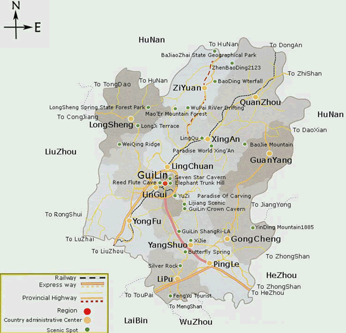 Guilin City Map of China | Map of China City Physical Province Regional Guilin City Map of China | Map of China City Physical Province Regional