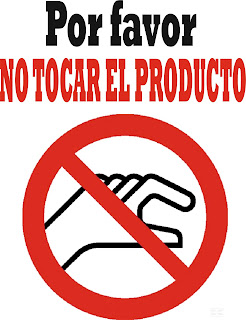 no tocar el producto por favor, no toque la mercaderia producto cartel para imprimir imagenes hd