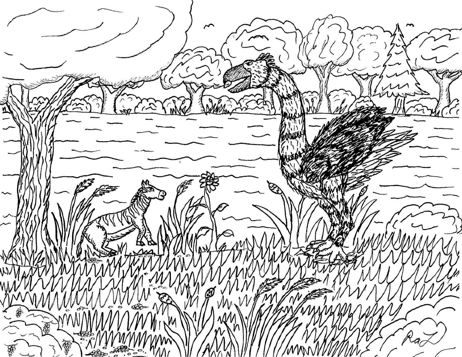 Robin's Great Coloring Pages: Terror Birds