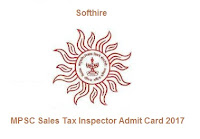 MPSC Sales Tax Inspector Admit Card