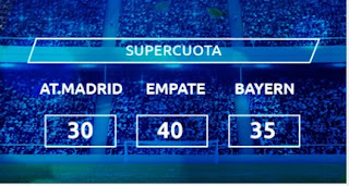 Mondobets Supercuota Atlético vs Bayern 1-12-2020 Mondobets Supercuota Atlético vs Bayern 1-12-2020