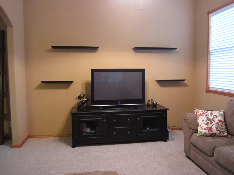 Floating Shelf With Tv (13 Image) Wall Shelves