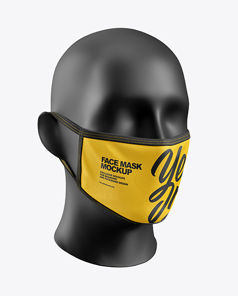 Download Black Face Mask Mockup PSD Mockup Templates