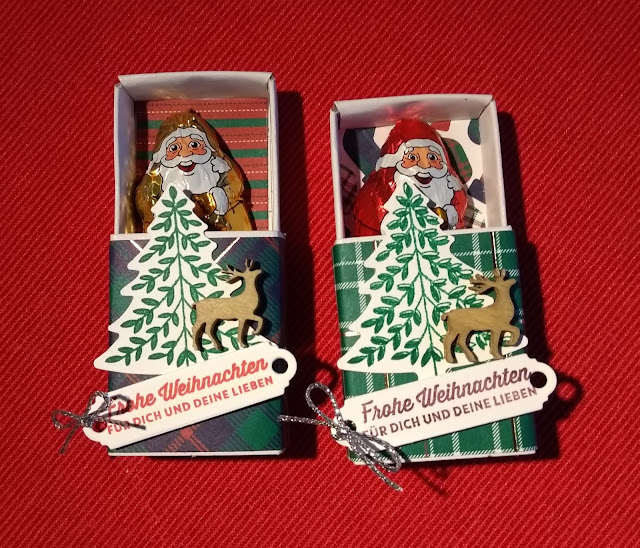 Weihnachtliche Streichholzschachtel Juttas Werkstatt