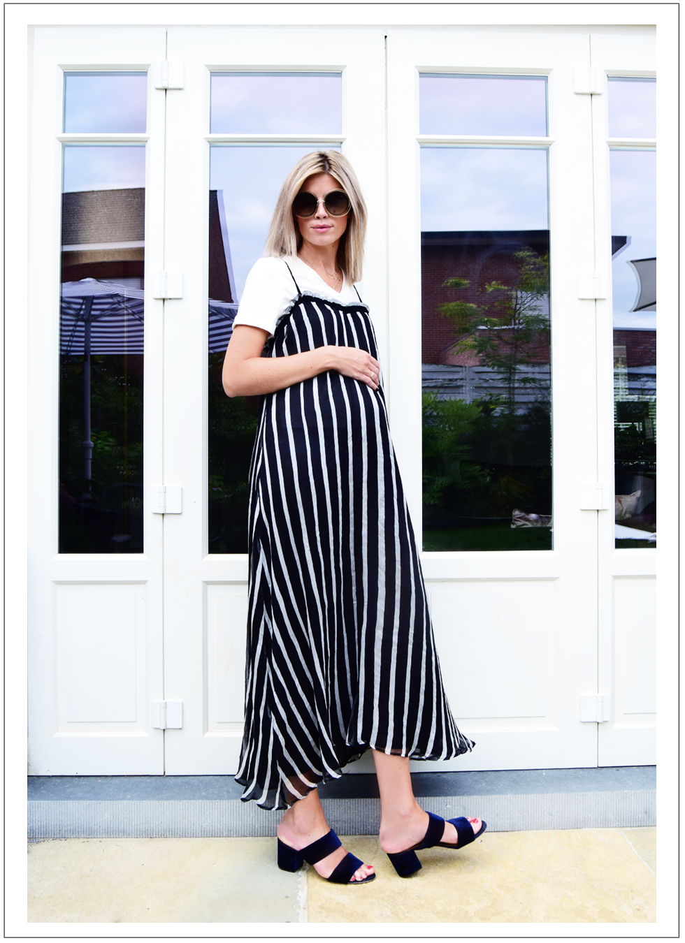 Outfit of the day, Nanushka, Sofie's Choice, Chloé, Dewolf, Anne Zellien, Minitials, Tiffany Co, Rosefield, Maje, ootd, style, fashion, blogger, prgenant, bump, maternity, summer