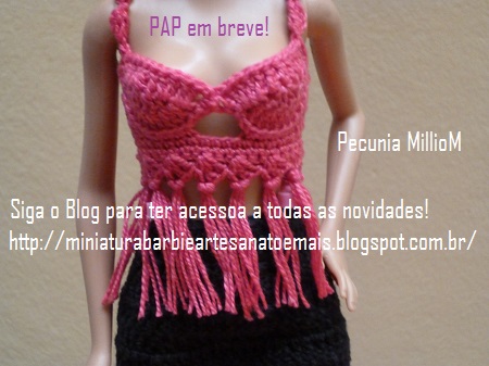 Como Fazer Vestido Com Saia de Pontas em Crochê Para Bonecas Barbie Com  Pecunia Milliom - Parte 2 