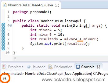 Octaedrus - Capacitaciones y Servicios: Operadores en Java