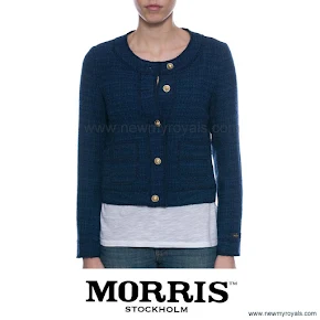 Crown Princess Victoria Style Morris Lady Jackie boucle navy jacket 