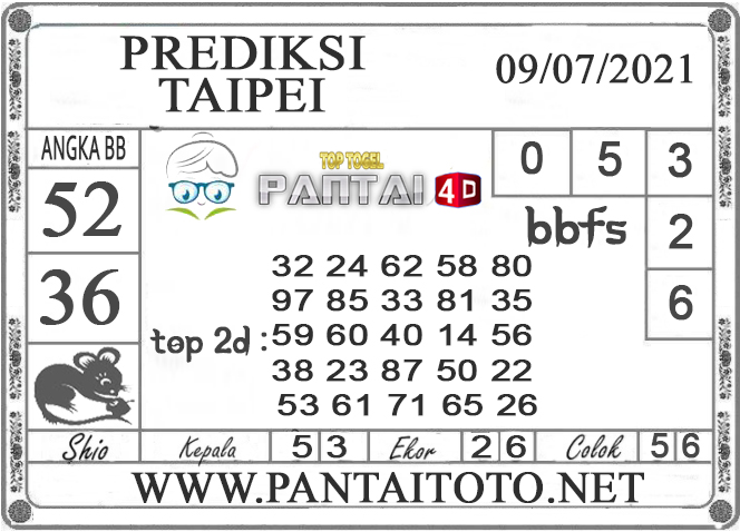 PREDIKSI TOGEL TAIPEI PANTAI4D 09 JULI 2021 PREDIKSI TOGEL TAIPEI PANTAI4D 09 JULI 2021