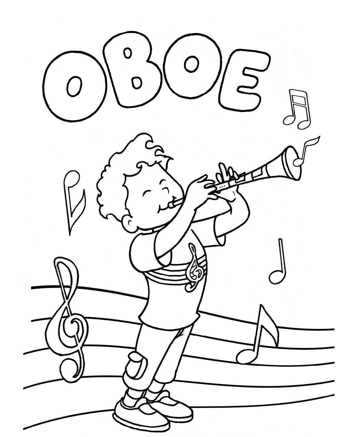 oboe coloring pages - photo #44
