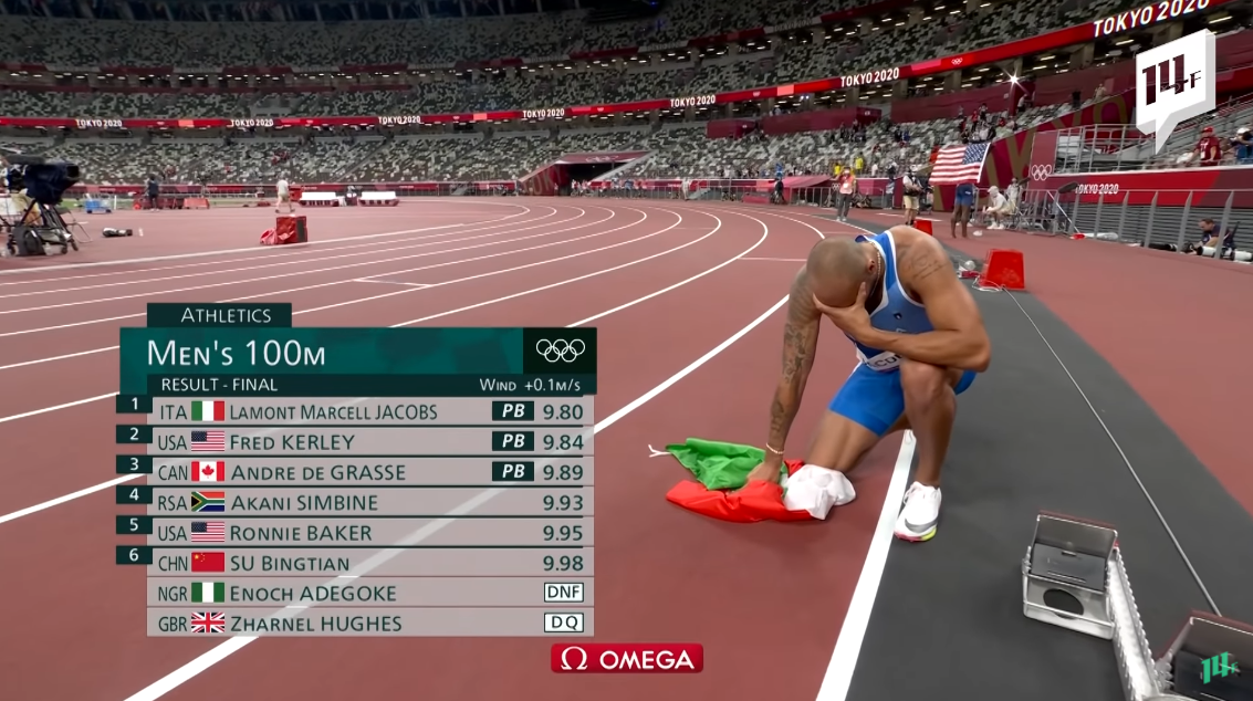 이탈리아 최초 육상 100m 금메달 딴 마르셀 제이콥스 - 짤티비
