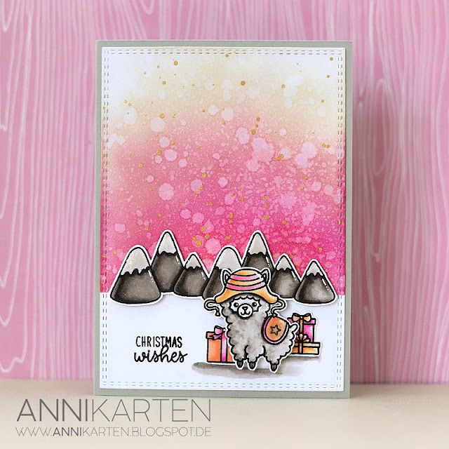 Sunny Studio Stamps: Alpaca Holidays Customer Christmas Themed Card by Anika Lerche