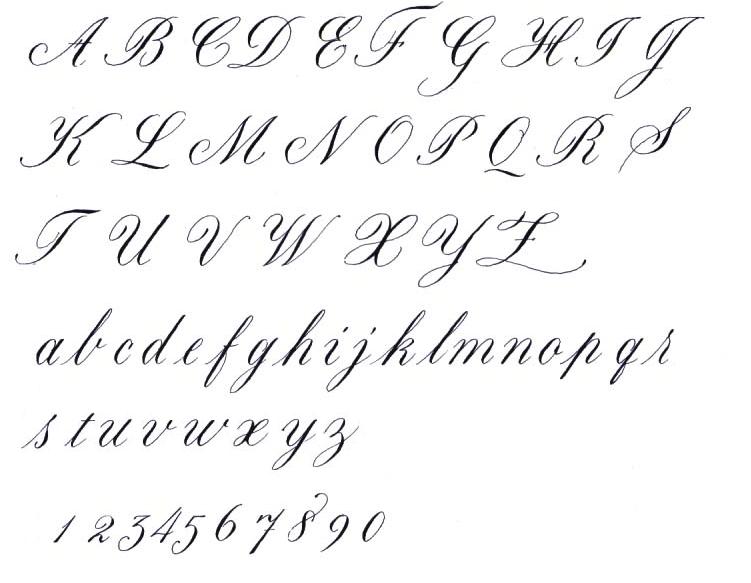 Spoodawgmusic: cursive calligraphy alphabet