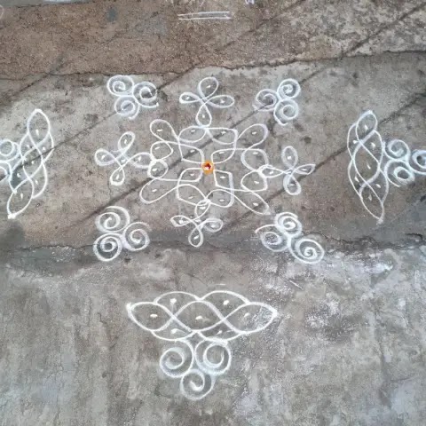 Simple muggulu design Easy-Sankranti-design-of-muggulu