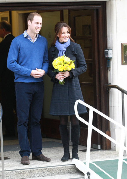 The Duchess of Cambridge leaves The King Edwards VII Hospital