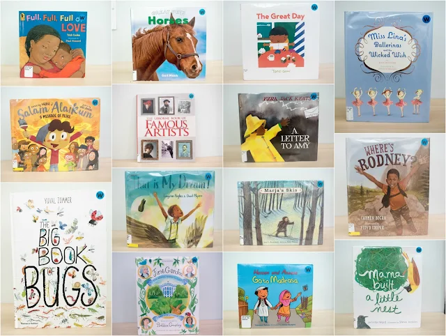 Montessori friendly books on our library shelves