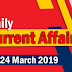 Kerala PSC Daily Malayalam Current Affairs 24 Mar 2019