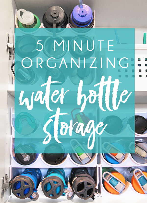 {five minute friday} Water Bottle Storage Blue i Style Creating an Organized & Pretty, Happy