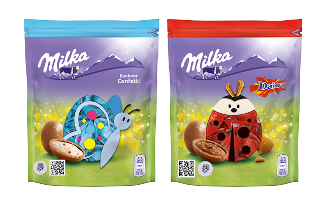 Новые Milka “Bonbons Confettis” и Milka Daim, Новые Милка “Bonbons Confettis” и Милка Daim шоколадные яйца Россия 2020