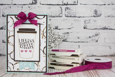 Life Happens Coffee Helps Card for any occasion.  Buy the Stampin' up! UK supplies used to make this card here