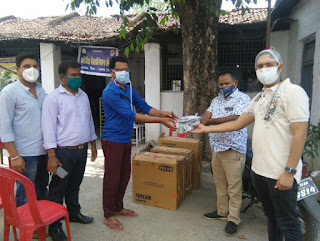 नगरवासियों द्वारा जरूरतमंदों को सेवा में खुले दिल से सहयोग के लिए धन्यवाद - शिशु सिन्हा अध्यक्ष नगर पंचायत घरघोड़ा 1 IMG 20210503 130541