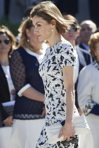 King Felipe of Spain and Queen Letizia of Spain attended the new Royal Guards Flag Ceremony at the 'El Rey' Military Barrack