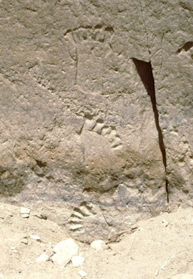 Много странните индианци живели в каньона Чако 6-toed-footprints